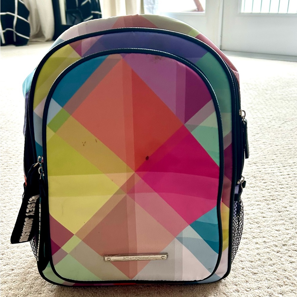 Betsy Johnson Color Block Backpack - Picture 2 of 3